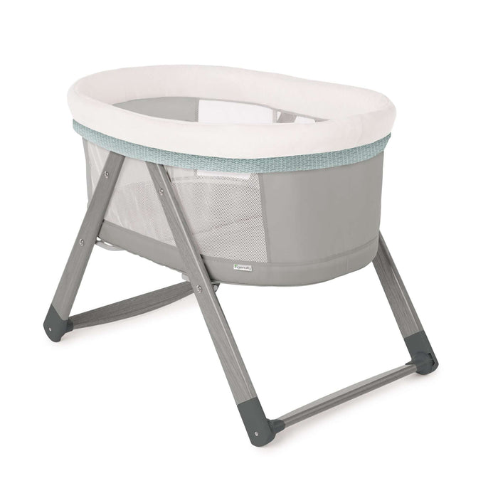 Ingenuity Wood FoldAway Rocking Bassinet with breathable fabric and foldable wooden frame
