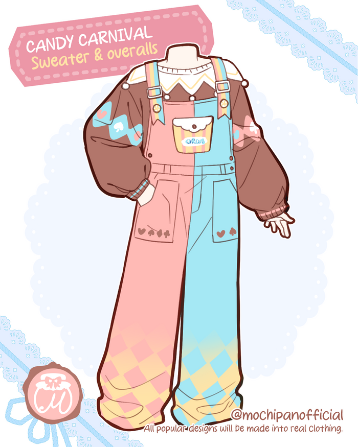 (Interest Check) Clownish Carnival Sweater & Overalls