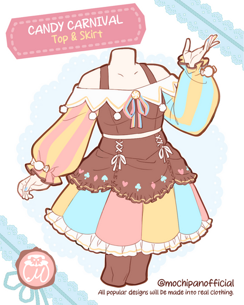 (Interest Check) Clownish Carnival Top & Skirt