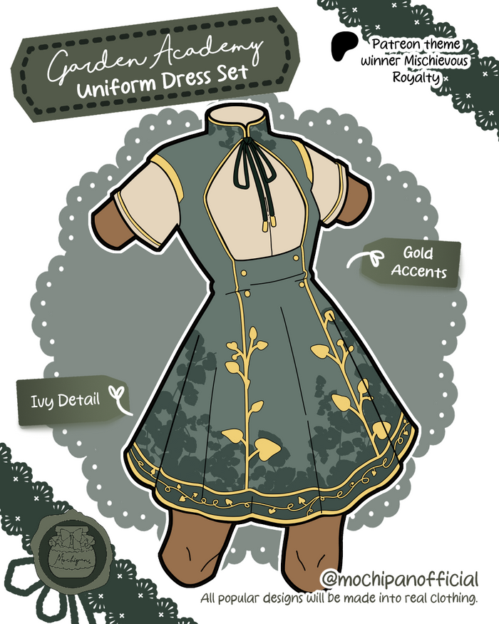 (Interest Check) Garden Academy Uniform Dress Set
