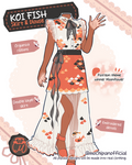 (Interest Check) Koi Fish Blouse & Skirt