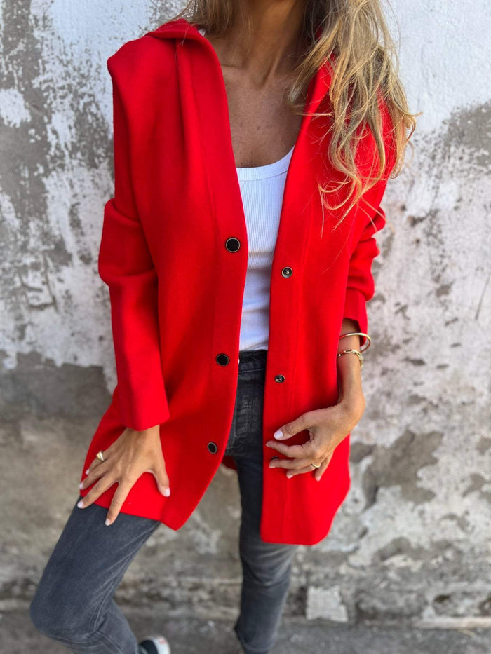 Jacqueline | Casual Hoodie Jacket with Buttons