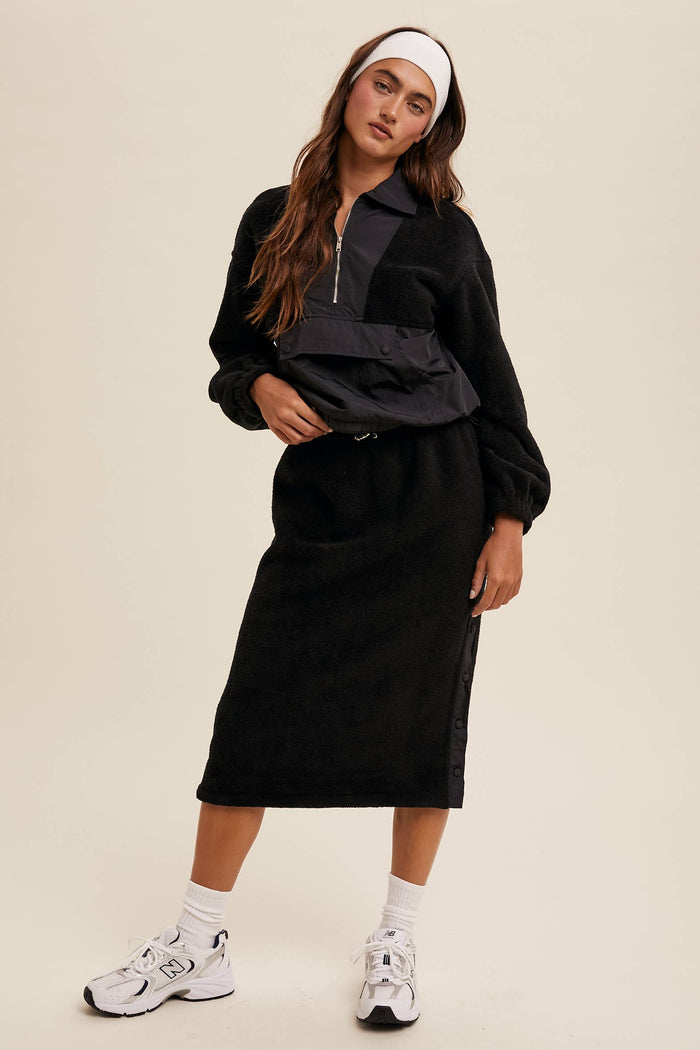 Janie Fleece Midi Skirt