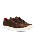 Jeffery West - Apolo Velour Leather Trainers in Cognac - Nigel Clare