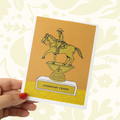 Forager Provisions LTD Jenni Earle Legendary Friend greeting card featuring a western cowboy trophy illustration