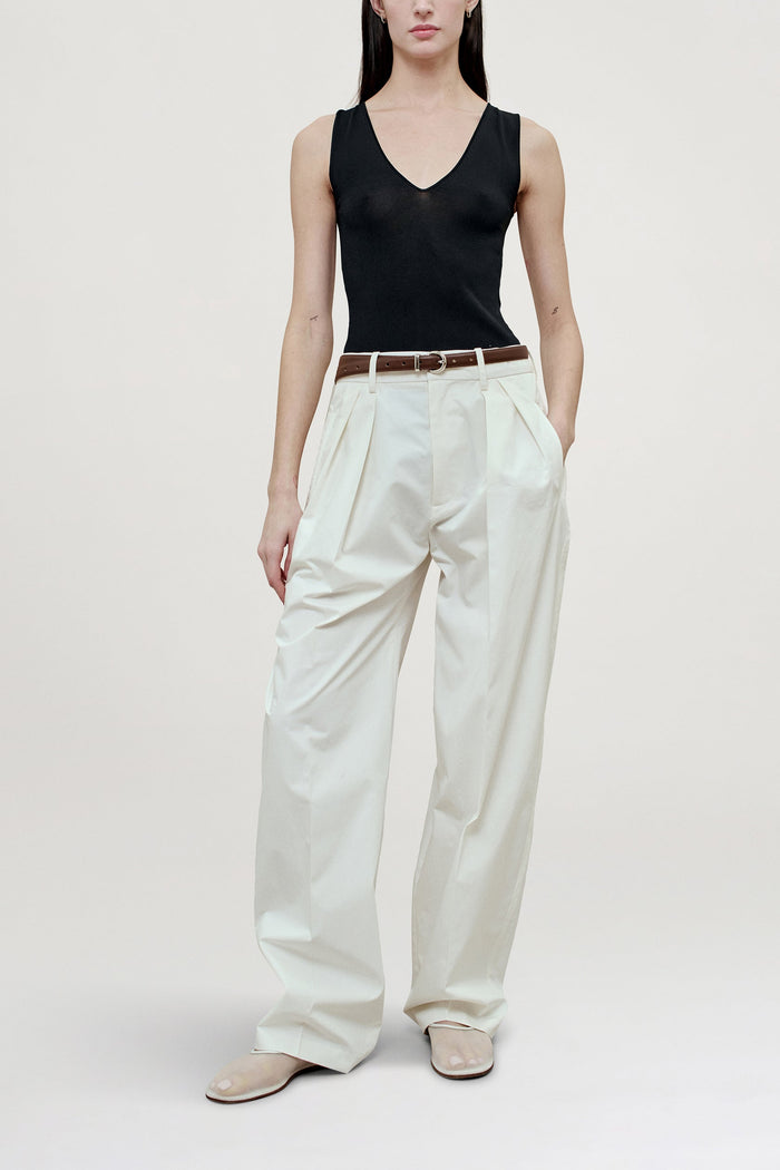 Joel Pleated Trouser - Ivory