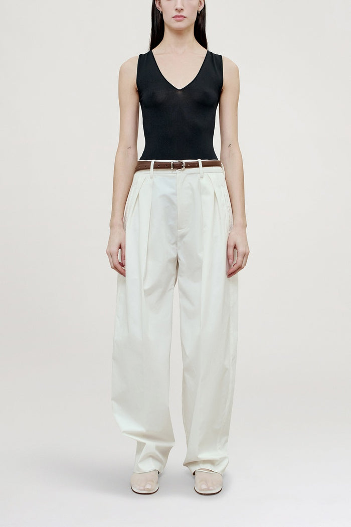 Joel Pleated Trouser - Ivory
