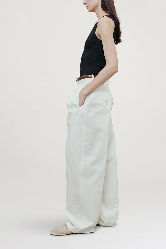 Joel Pleated Trouser - Ivory