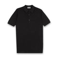 John Smedley - Isis Sea Island Polo in Chocolate - Nigel Clare