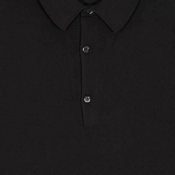 John Smedley - Isis Sea Island Polo in Chocolate - Nigel Clare