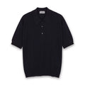 John Smedley - Isis Sea Island Polo in Navy - Nigel Clare