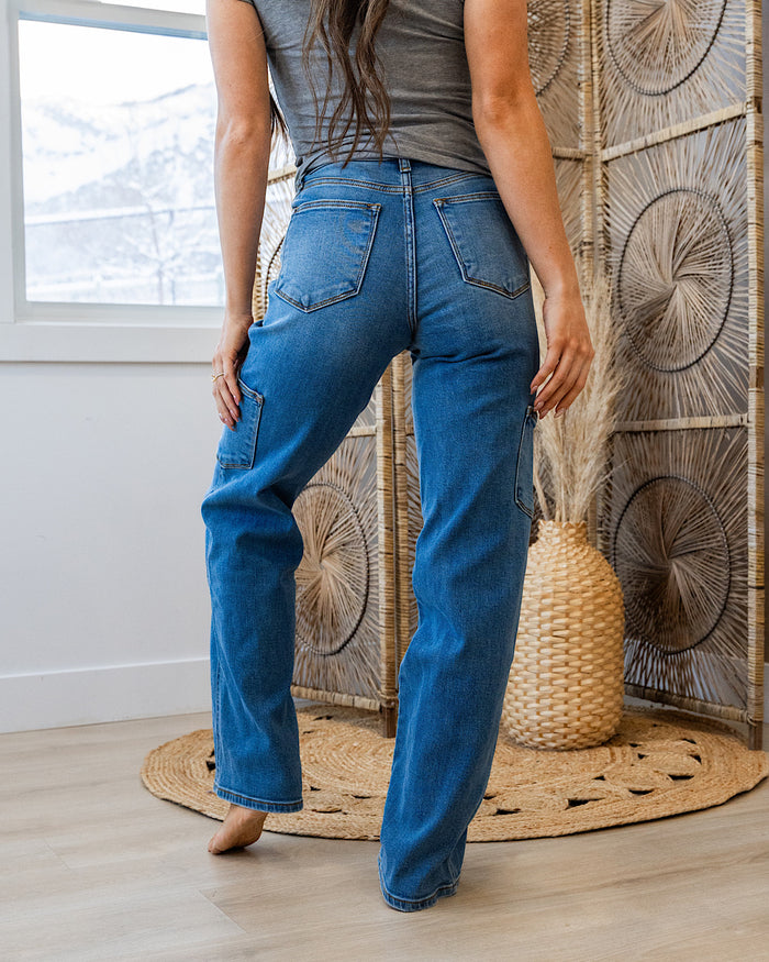 Judy Blue Hadley 90's Cargo Straight Jeans FINAL SALE Judy Blue