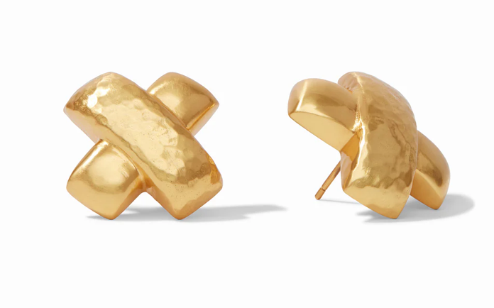 Julie Vos Gold Catalina X Earrings