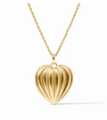 Julie Vos Puffy Heart Locket Necklace
