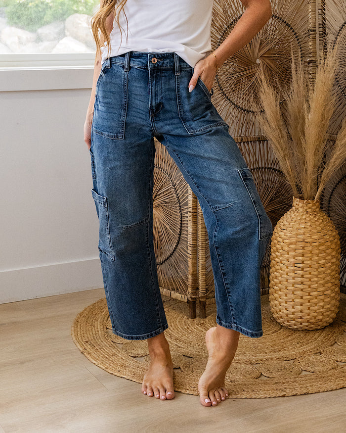 KanCan All I Know Cargo Barrel Jeans SALE KanCan