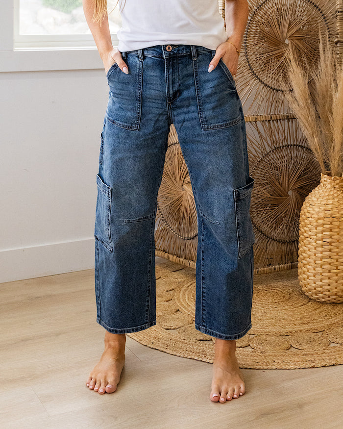 KanCan All I Know Cargo Barrel Jeans SALE KanCan