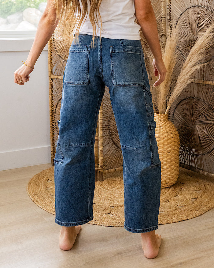 KanCan All I Know Cargo Barrel Jeans SALE KanCan