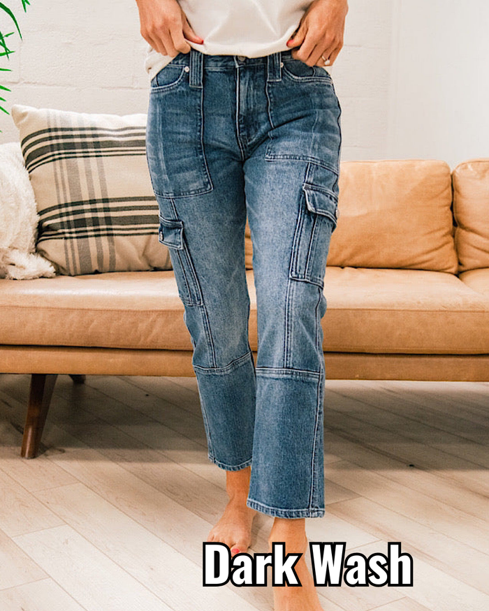 KanCan Avery Cargo Jeans - Color Options Available! KanCan