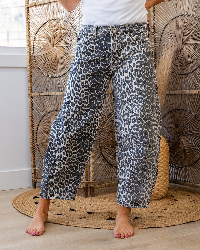 KanCan Leopard Barrel Jeans SALE KanCan