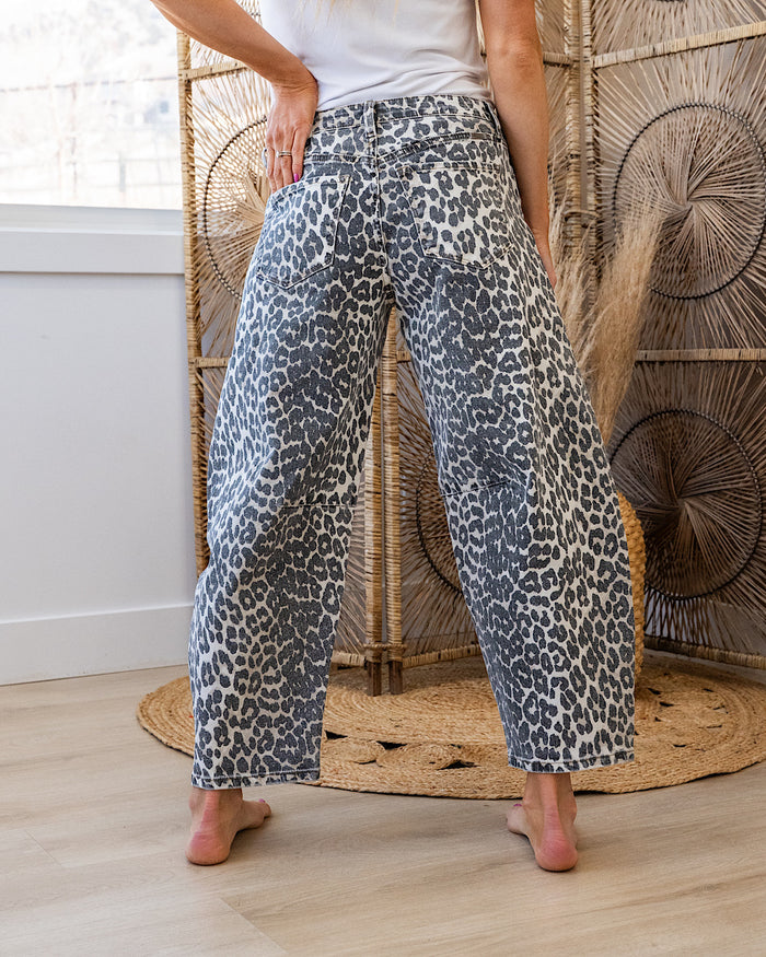 KanCan Leopard Barrel Jeans SALE KanCan