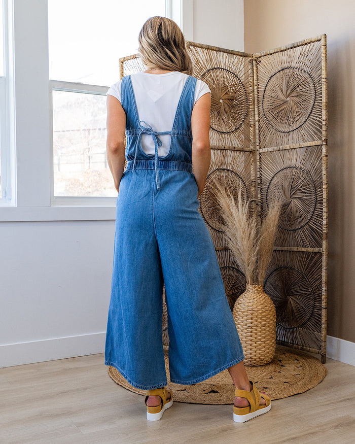 KanCan Sandria Cropped Wide Leg Overalls FINAL SALE KanCan