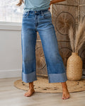 KanCan That Feeling Rolled Hem Wide Leg Jeans KanCan