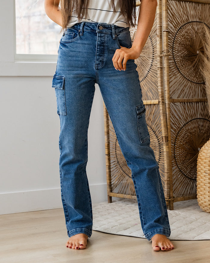 KanCan Turn Things Around 90's Cargo Straight Jeans FINAL SALE KanCan