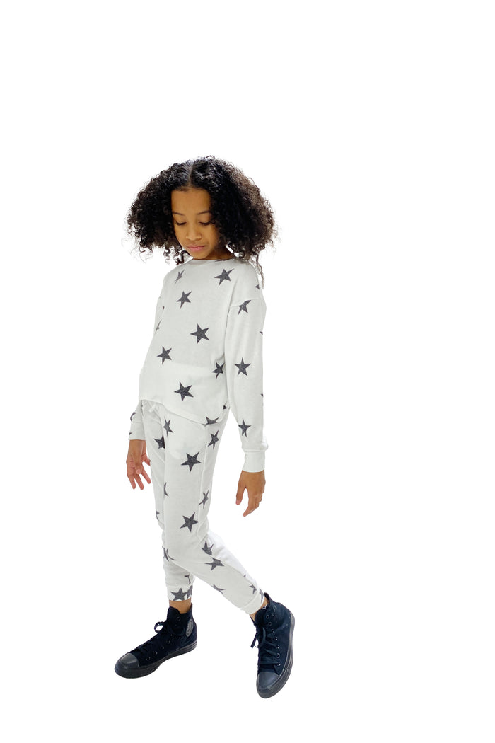 Kid's White Star Lounge Set image 0