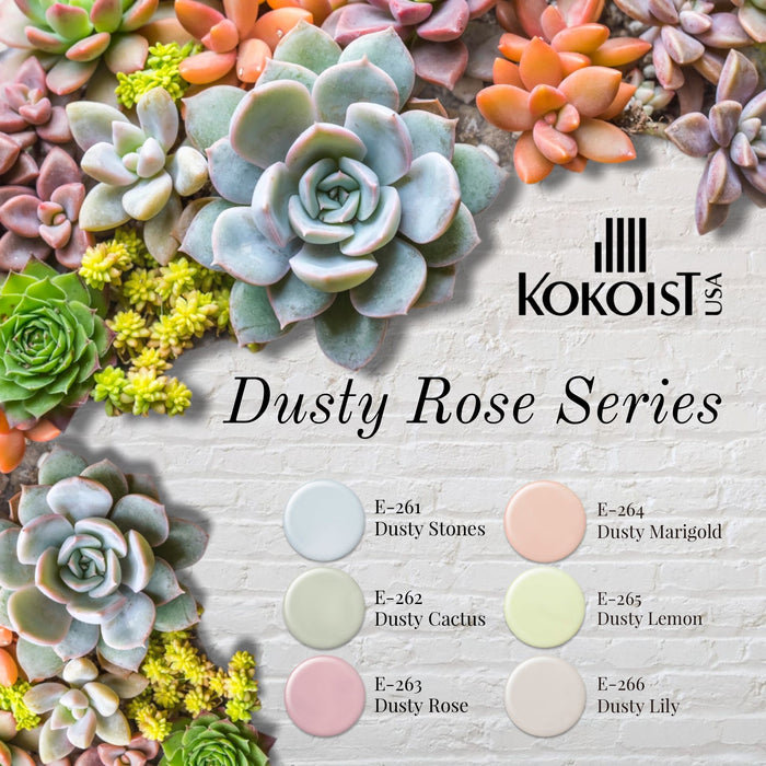 Kokoist Dusty Rose Series E261-E266, set of 6 Color Gel Collection KOKOIST