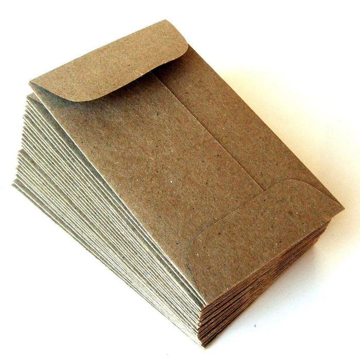 Kraft Baby Envelopes, Gift Card Envelopes . Grocery Bag . 2.25" x 3.5" - Scrap Bits