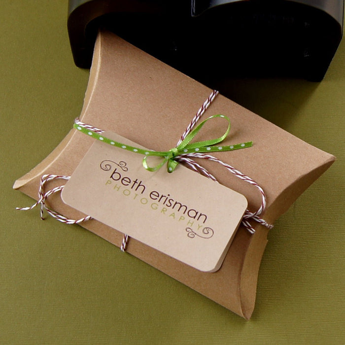 Kraft Pillow Boxes (Small) . 3.5x3x1.5 - Scrap Bits