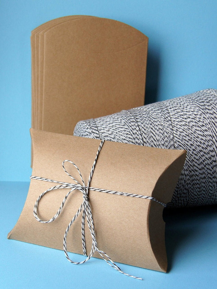 Kraft Pillow Boxes (Small) . 3.5x3x1.5 - Scrap Bits