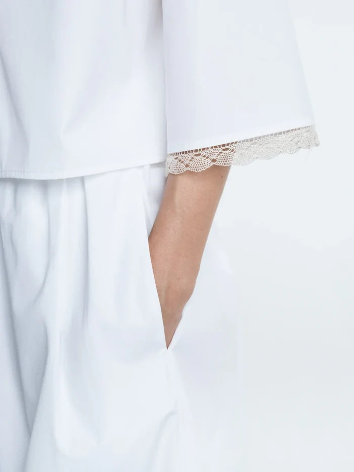 Lace Tulip Skirt - White