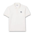 Lacoste - Classic Fit Signature Print Polo in White - Nigel Clare