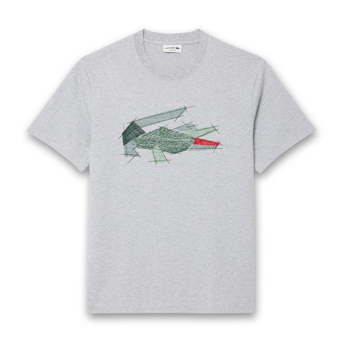 Lacoste - Crocodile Graphic T-Shirt in Grey - Nigel Clare