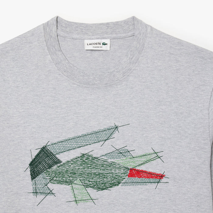 Lacoste - Crocodile Graphic T-Shirt in Grey - Nigel Clare