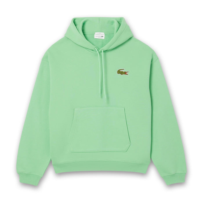 Lacoste - Loose Fit Badge Accent Hoodie in Liamone Green - Nigel Clare