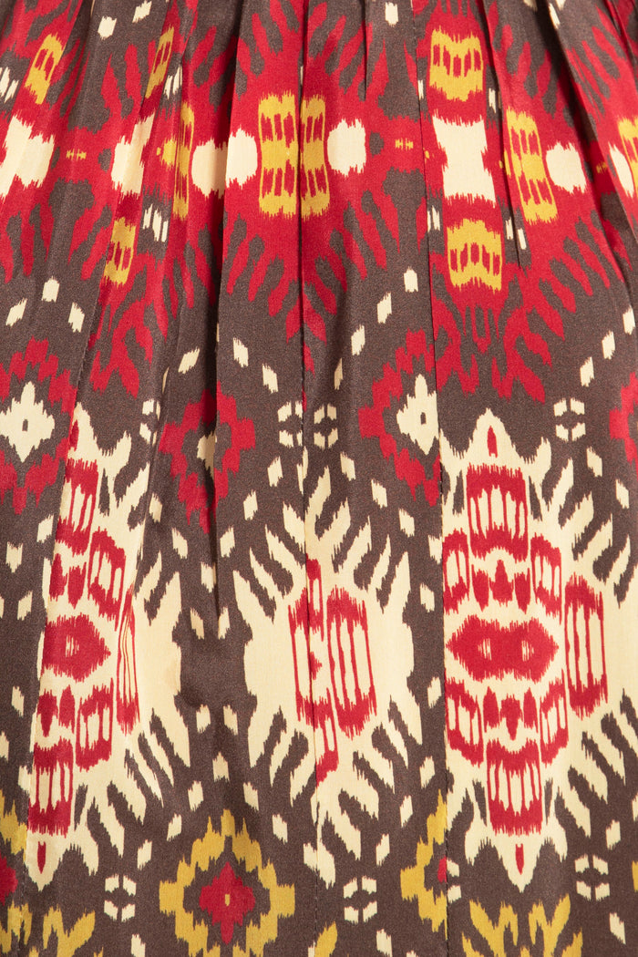 Lamis Cotton Silk Ikat Dress