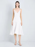 Leo Dress in Classic Cotton Shirting - White