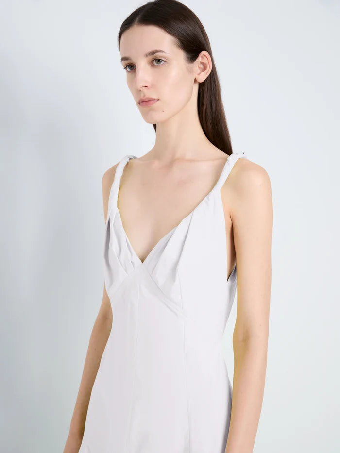 Leo Dress in Classic Cotton Shirting - White