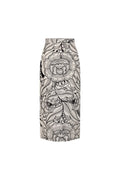 Lexi Skirt - B.R.B Print Ivory Black