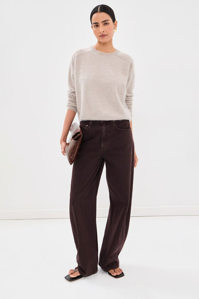 Lexia Brushed Cashmere Sweater - Sand Brushed