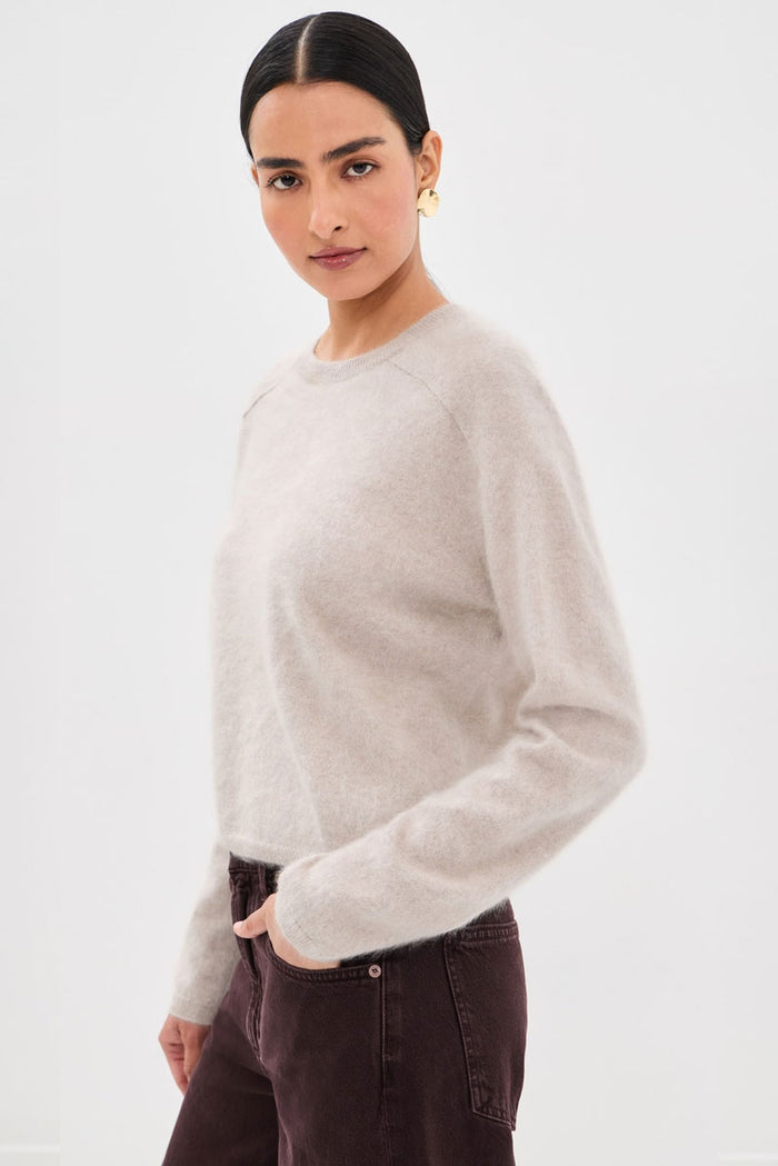 Lexia Brushed Cashmere Sweater - Sand Brushed