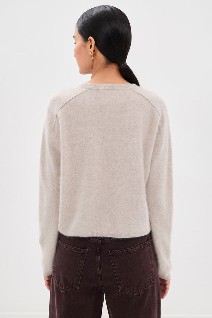 Lexia Brushed Cashmere Sweater - Sand Brushed