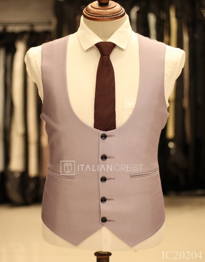 Light Purple 3-Piece Notch Lapel Suit