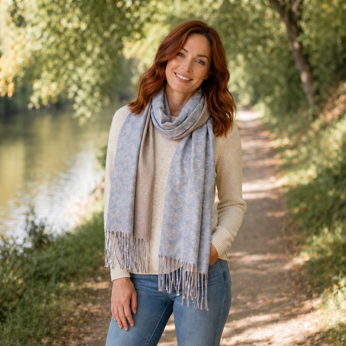 Lilac Tree of Life Pashmina (70x180cm) - Exclusive Design