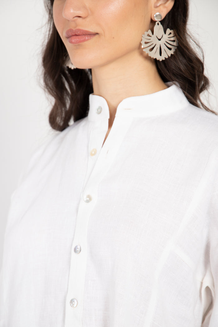 Lina Linen White Jellaba