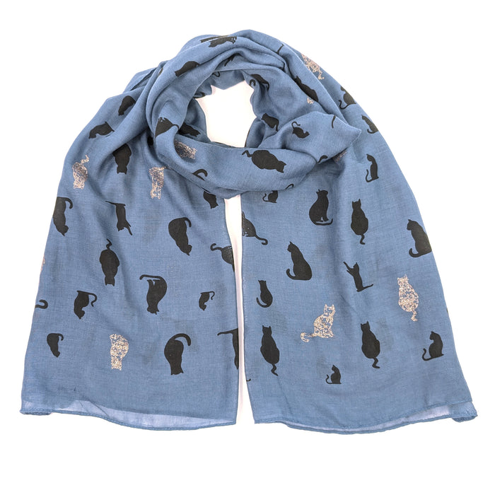 Little Remo - Glitter Cat Scarf (70x180cm) - Denim