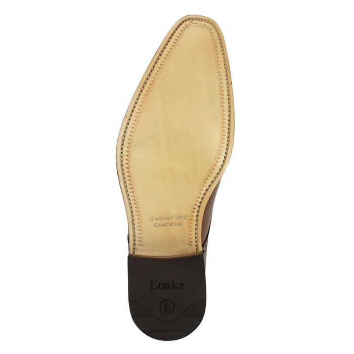 Loake - Foley CD Semi-Brogue Derby Shoes in Hazelnut - Nigel Clare