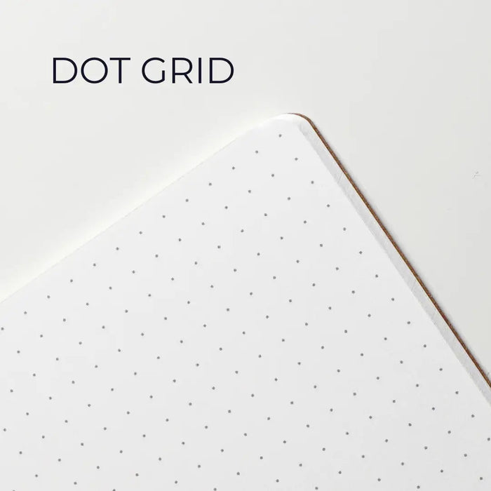 Forager Provisions LTD Tomoe River pocket notebook page with a dot grid layout on smooth white paper